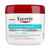 Eucerin Advanced Repair Body Cream for Very Dry Skin, Fragrance Free Daily Body Moisturizer, 16 Oz Jar (Pack of 12)