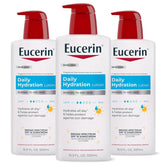 Eucerin Daily Hydration Lotion with SPF 15 - Broad Spectrum Body Lotion for Dry Skin - 16.9 fl. Oz. Pump Bottle (Pack of 3)