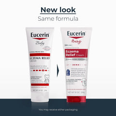 Eucerin Baby Eczema Relief Body Cream, Fragrance Free Baby Eczema Cream with Colloidal Oatmeal, Ceramide-3 and Licorice Root Extract, 8 Oz Tube (Pack of 12)