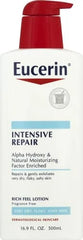Eucerin Intensive Repair Body Lotion for Dry Skin with Alpha Hydroxy, Body Moisturizer for Very Dry Skin, Moisturizes, Exfoliates and Conditions, Fragrance Free and Paraben Free, 16.9 Fl Oz Bottle