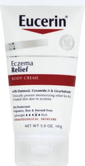 Eucerin Eczema Relief Cream - Full Body Daily Lotion for Eczema-Prone Skin - 5 oz. Tube (Pack of 12)