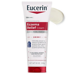 Eucerin Eczema Relief Body Cream, Colloidal Oatmeal Enriched, Steroid Free Eczema Cream, 8 OZ Tube