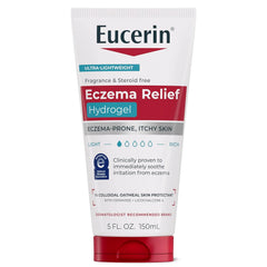 Eucerin Eczema Relief Hydrogel for Dry, Itchy, Eczema-Prone Skin, Fragrance Free and Steroid Free Body Moisturizer for Dry Skin, 5 Fl Oz Tube