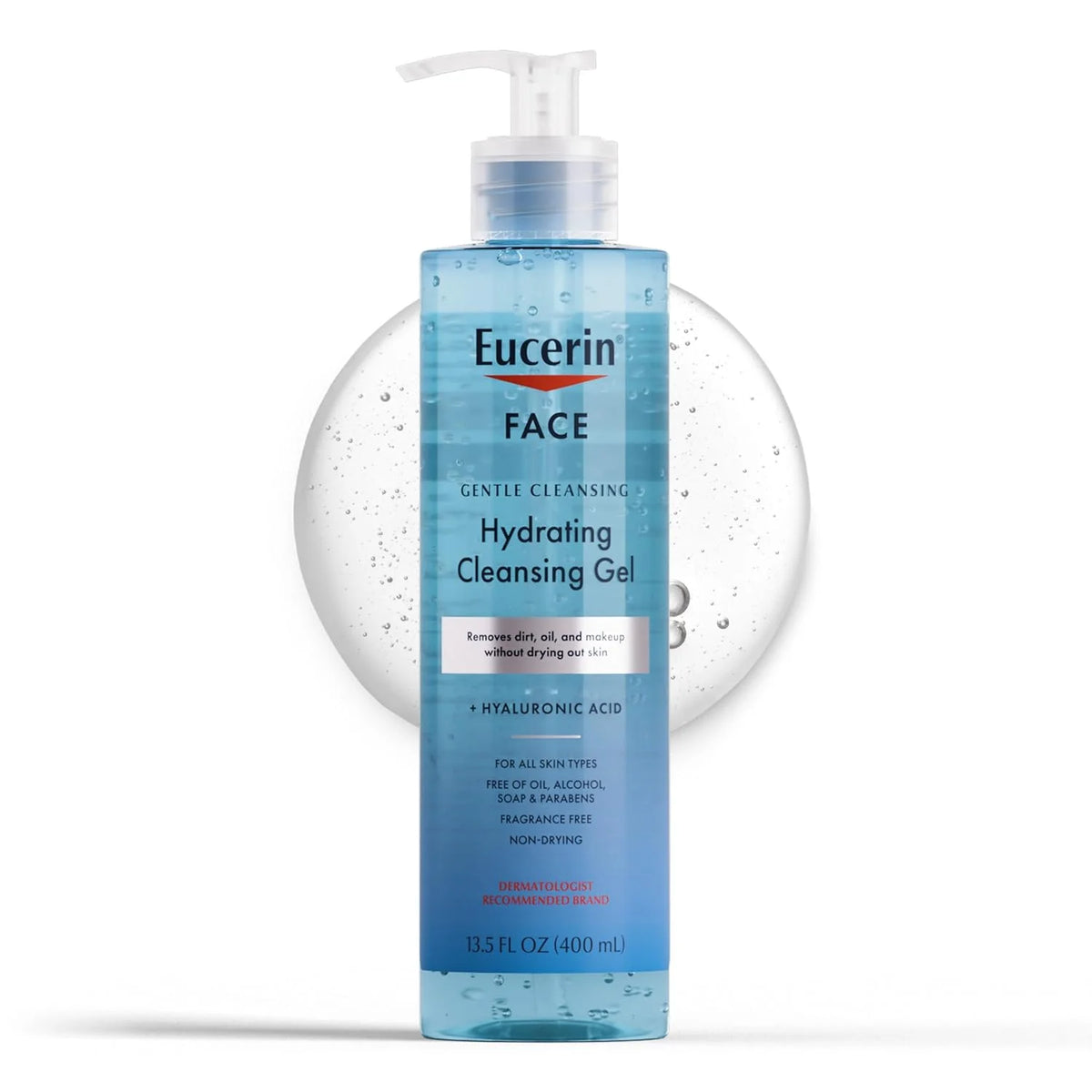Eucerin Gentle Cleansing Hydrating Gel Cleanser, 13.5 Fl Oz Bottle